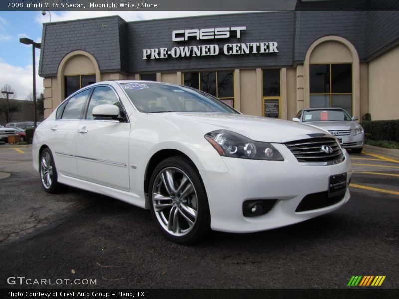 Moonlight White / Stone 2008 Infiniti M 35 S Sedan