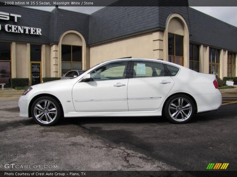 Moonlight White / Stone 2008 Infiniti M 35 S Sedan