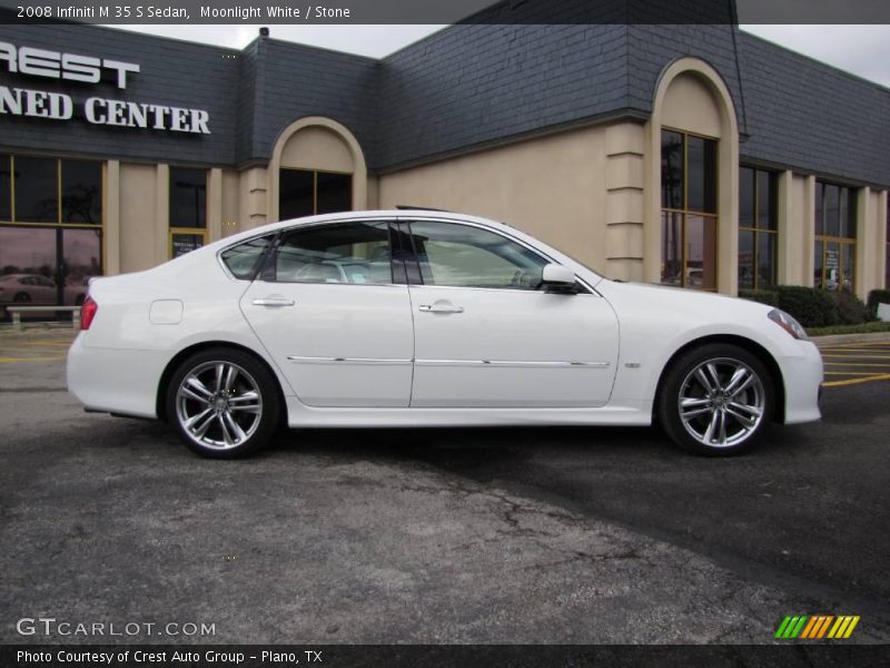 Moonlight White / Stone 2008 Infiniti M 35 S Sedan