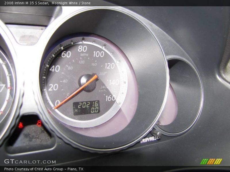 Moonlight White / Stone 2008 Infiniti M 35 S Sedan