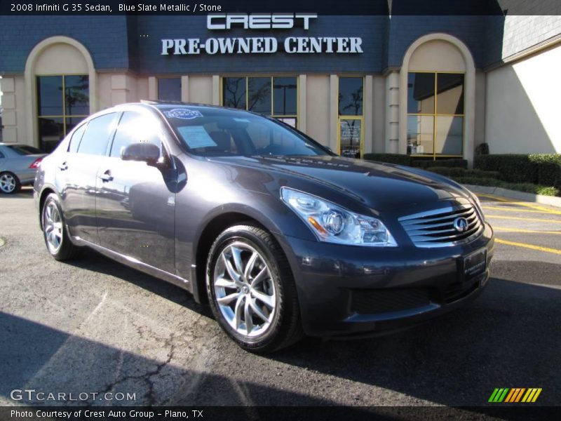 Blue Slate Metallic / Stone 2008 Infiniti G 35 Sedan