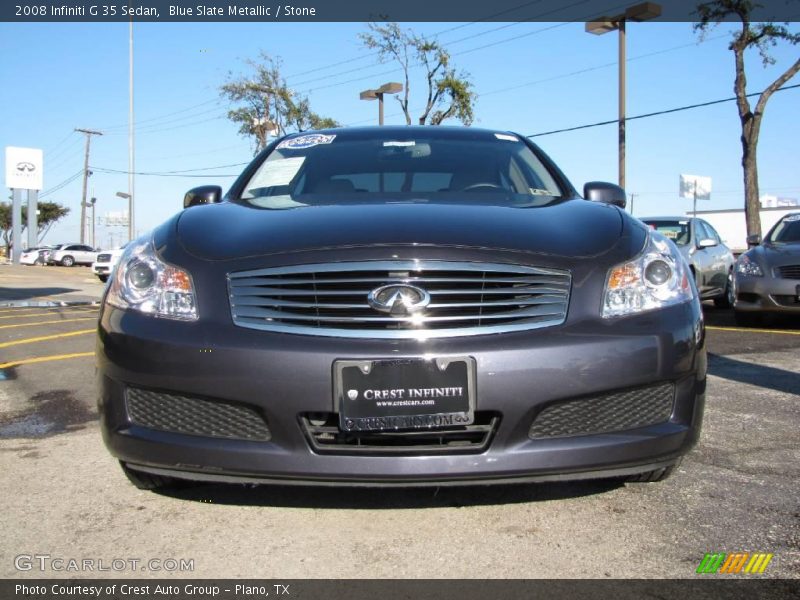 Blue Slate Metallic / Stone 2008 Infiniti G 35 Sedan