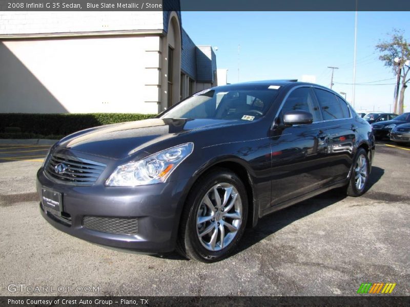Blue Slate Metallic / Stone 2008 Infiniti G 35 Sedan