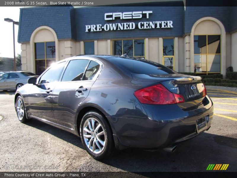 Blue Slate Metallic / Stone 2008 Infiniti G 35 Sedan