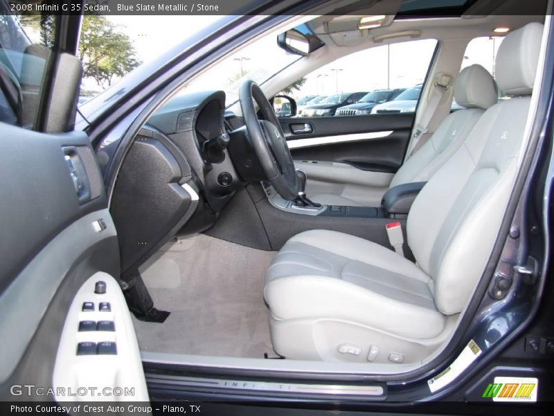 Blue Slate Metallic / Stone 2008 Infiniti G 35 Sedan