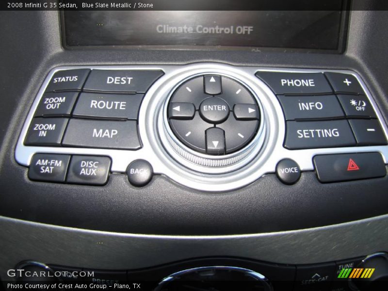 Blue Slate Metallic / Stone 2008 Infiniti G 35 Sedan