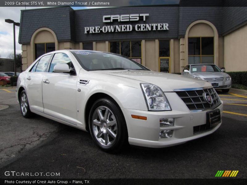 White Diamond Tricoat / Cashmere 2009 Cadillac STS V6