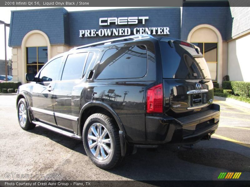 Liquid Onyx Black / Stone 2008 Infiniti QX 56