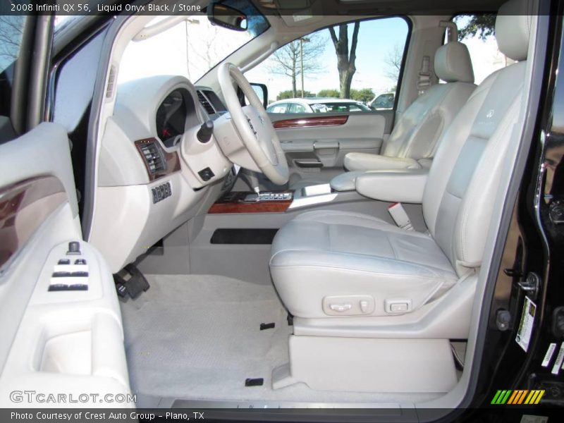 Liquid Onyx Black / Stone 2008 Infiniti QX 56
