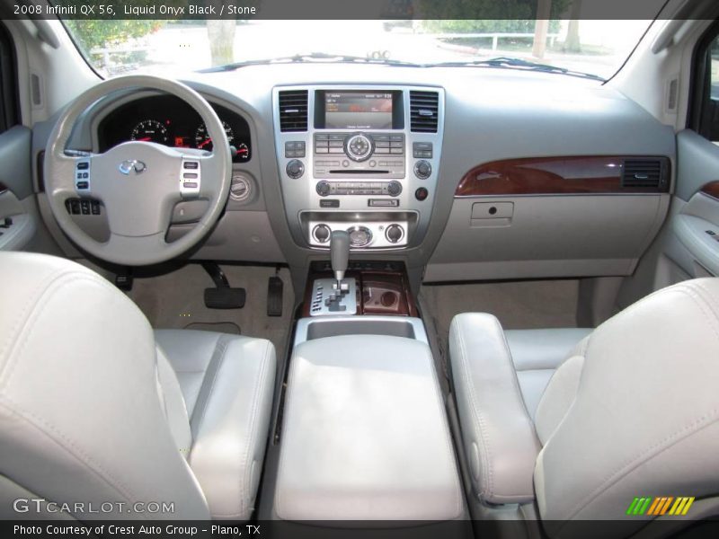 Liquid Onyx Black / Stone 2008 Infiniti QX 56
