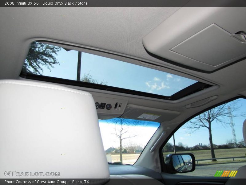 Liquid Onyx Black / Stone 2008 Infiniti QX 56