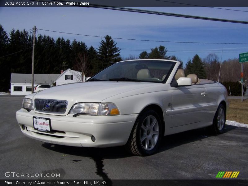 White / Beige 2002 Volvo C70 HT Convertible
