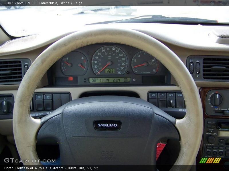 White / Beige 2002 Volvo C70 HT Convertible