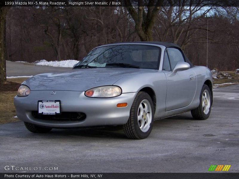 Highlight Silver Metallic / Black 1999 Mazda MX-5 Miata Roadster