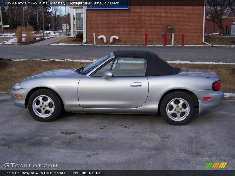 Highlight Silver Metallic / Black 1999 Mazda MX-5 Miata Roadster
