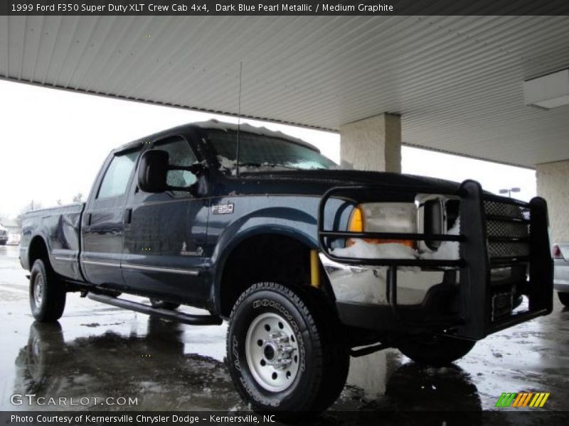 Dark Blue Pearl Metallic / Medium Graphite 1999 Ford F350 Super Duty XLT Crew Cab 4x4