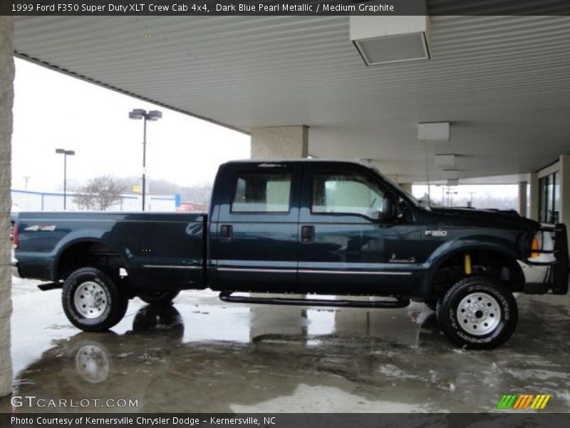 Dark Blue Pearl Metallic / Medium Graphite 1999 Ford F350 Super Duty XLT Crew Cab 4x4