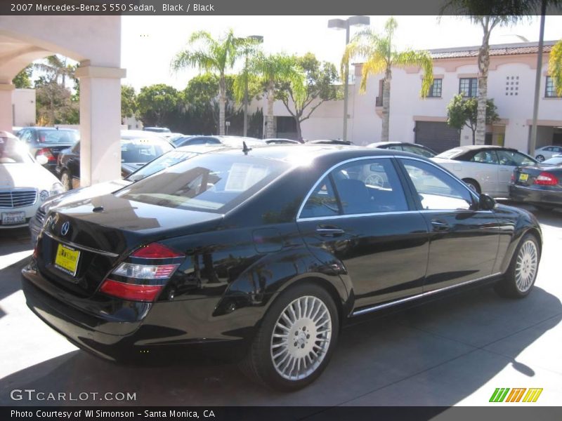 Black / Black 2007 Mercedes-Benz S 550 Sedan