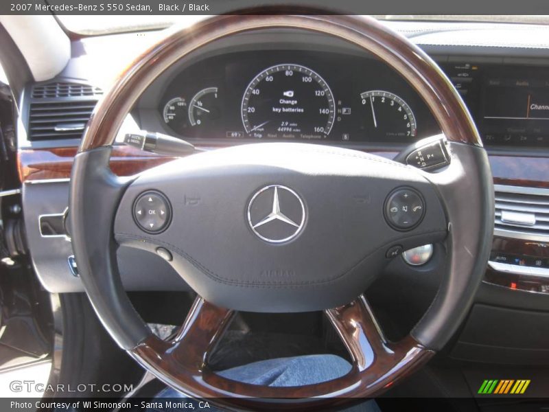 Black / Black 2007 Mercedes-Benz S 550 Sedan