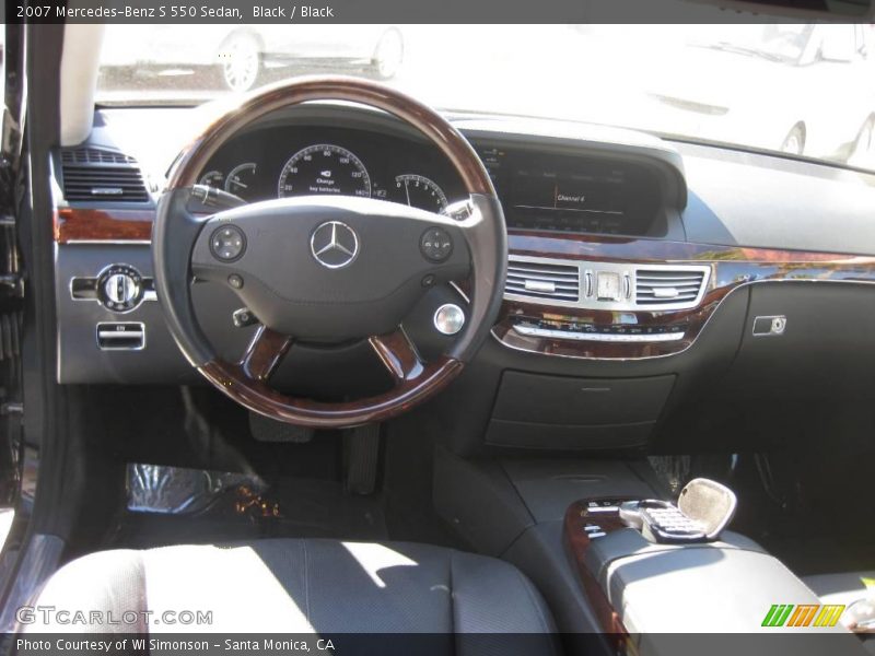 Black / Black 2007 Mercedes-Benz S 550 Sedan