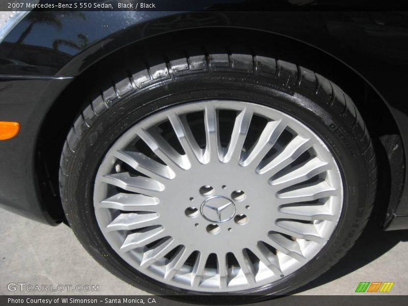 Black / Black 2007 Mercedes-Benz S 550 Sedan