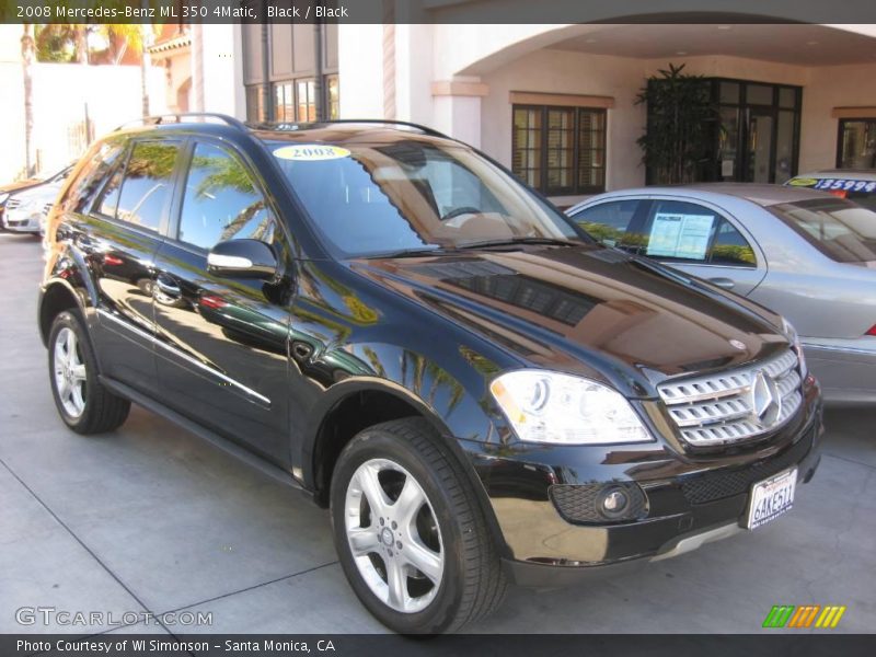 Black / Black 2008 Mercedes-Benz ML 350 4Matic