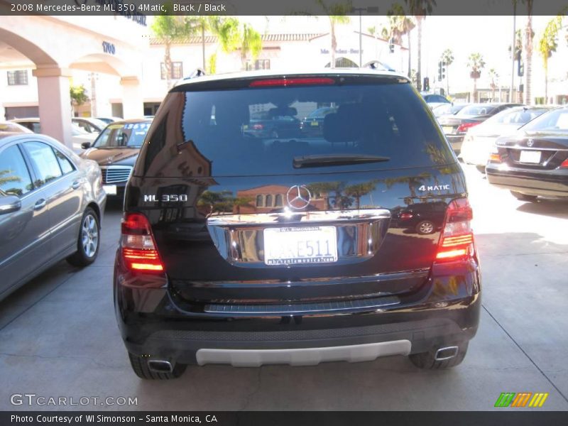 Black / Black 2008 Mercedes-Benz ML 350 4Matic