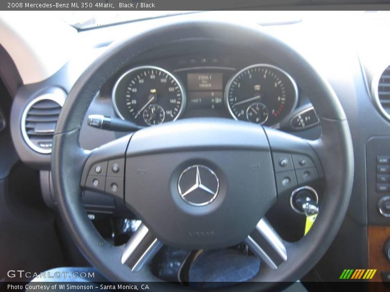 Black / Black 2008 Mercedes-Benz ML 350 4Matic
