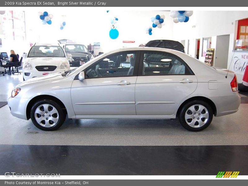 Bright Silver Metallic / Gray 2009 Kia Spectra EX Sedan