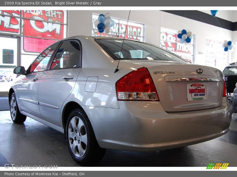Bright Silver Metallic / Gray 2009 Kia Spectra EX Sedan