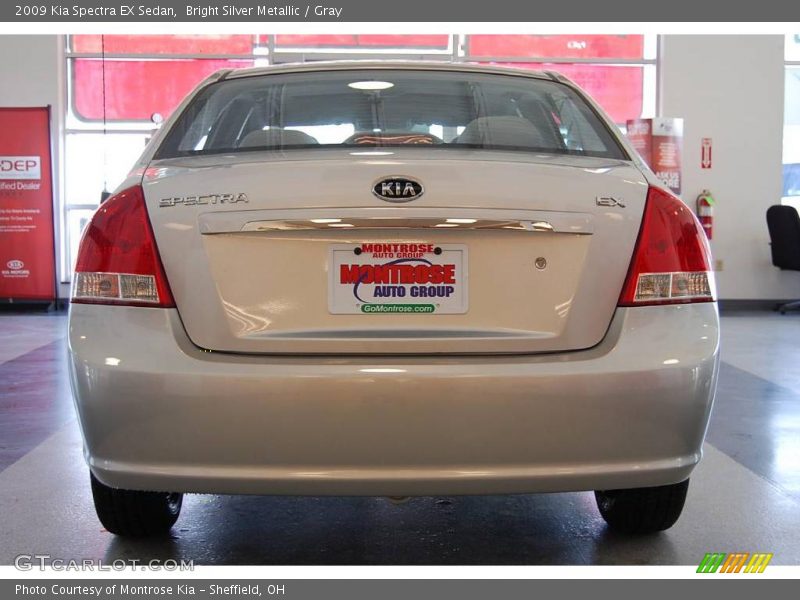 Bright Silver Metallic / Gray 2009 Kia Spectra EX Sedan