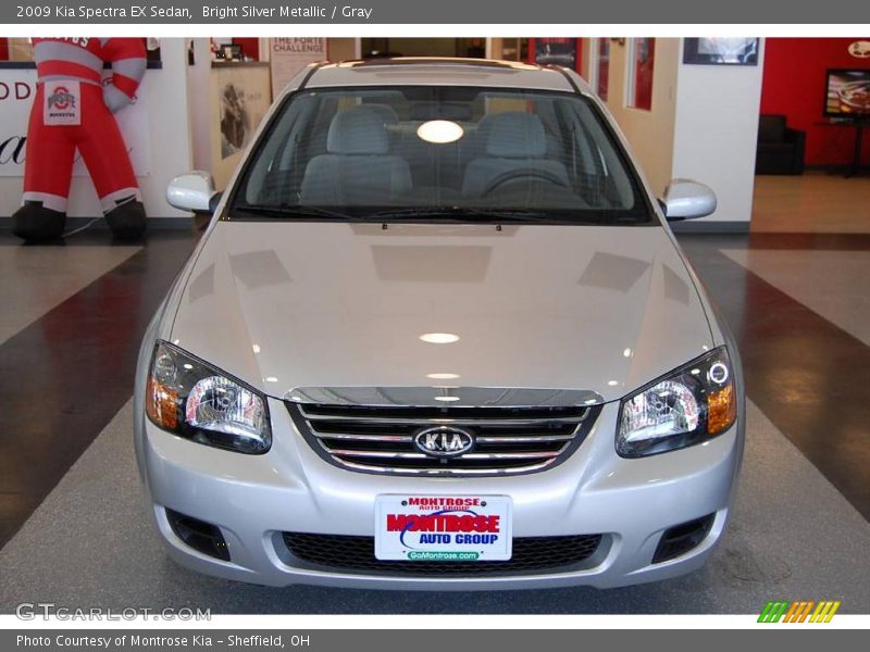 Bright Silver Metallic / Gray 2009 Kia Spectra EX Sedan