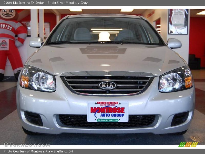 Bright Silver Metallic / Gray 2009 Kia Spectra EX Sedan