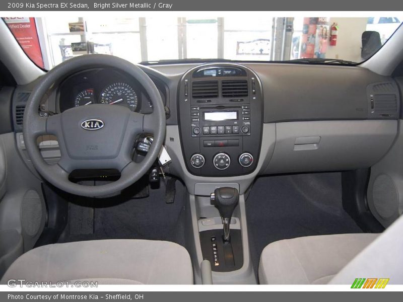 Bright Silver Metallic / Gray 2009 Kia Spectra EX Sedan