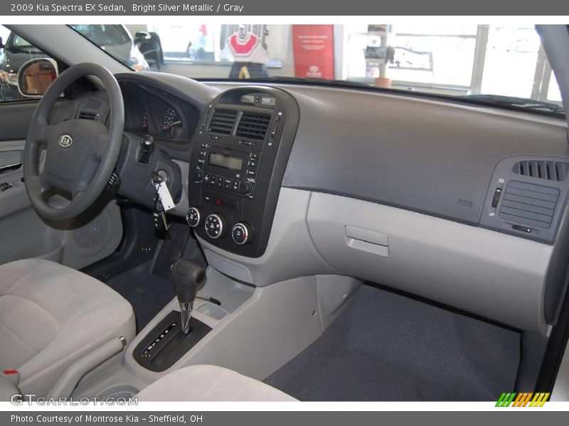 Bright Silver Metallic / Gray 2009 Kia Spectra EX Sedan
