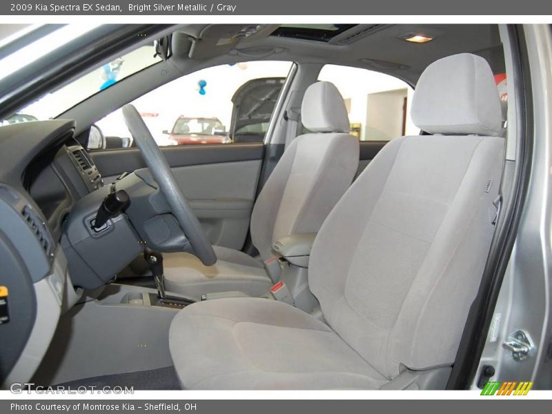 Bright Silver Metallic / Gray 2009 Kia Spectra EX Sedan