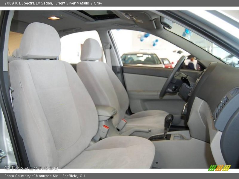 Bright Silver Metallic / Gray 2009 Kia Spectra EX Sedan