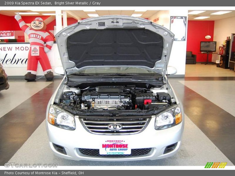 Bright Silver Metallic / Gray 2009 Kia Spectra EX Sedan