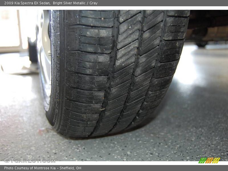 Bright Silver Metallic / Gray 2009 Kia Spectra EX Sedan
