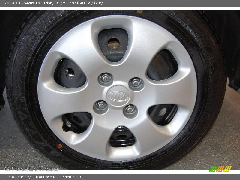 Bright Silver Metallic / Gray 2009 Kia Spectra EX Sedan