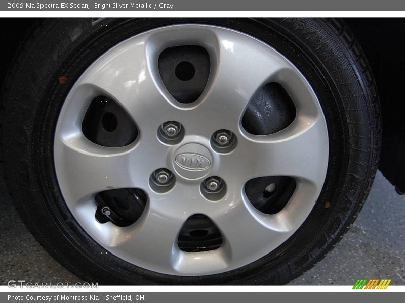 Bright Silver Metallic / Gray 2009 Kia Spectra EX Sedan