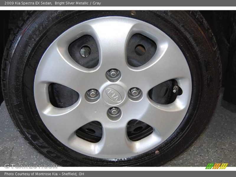 Bright Silver Metallic / Gray 2009 Kia Spectra EX Sedan