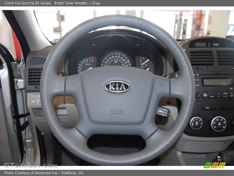 Bright Silver Metallic / Gray 2009 Kia Spectra EX Sedan