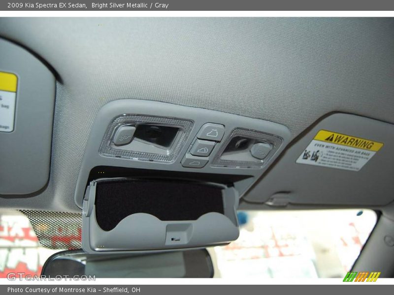 Bright Silver Metallic / Gray 2009 Kia Spectra EX Sedan