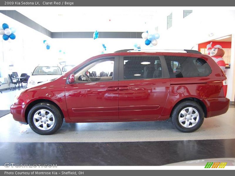 Claret Red / Beige 2009 Kia Sedona LX