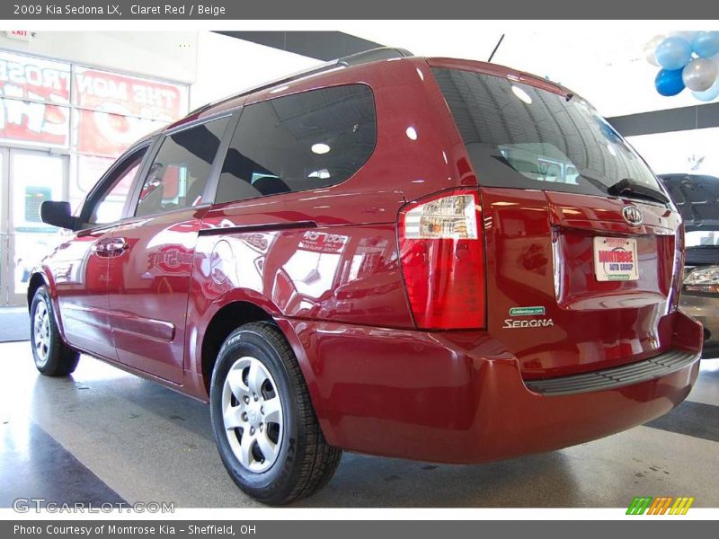 Claret Red / Beige 2009 Kia Sedona LX