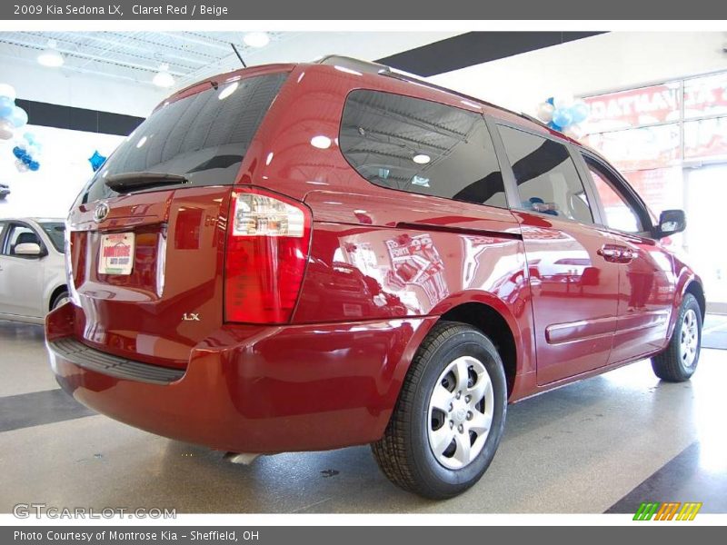 Claret Red / Beige 2009 Kia Sedona LX