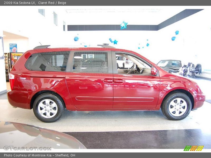 Claret Red / Beige 2009 Kia Sedona LX