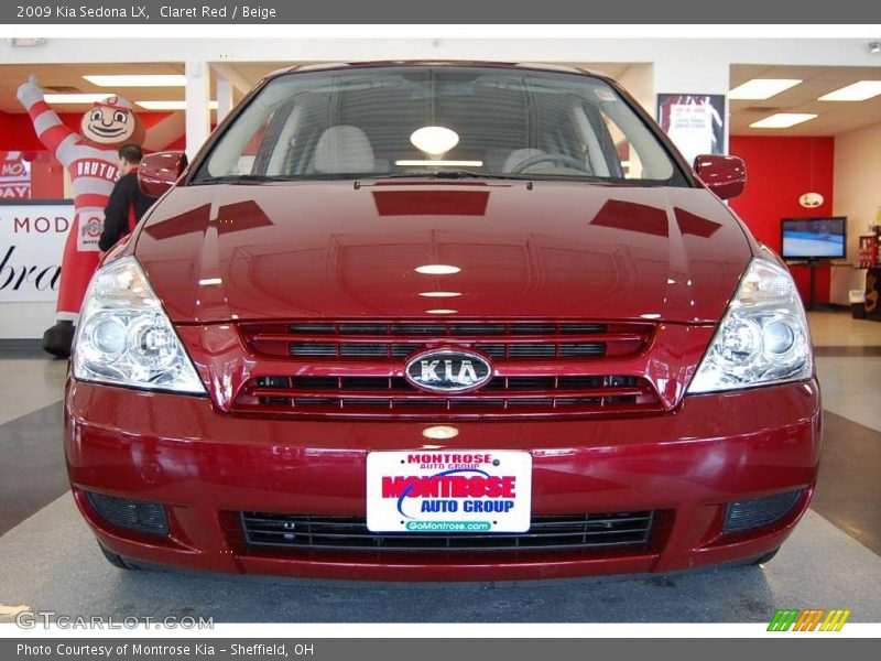 Claret Red / Beige 2009 Kia Sedona LX