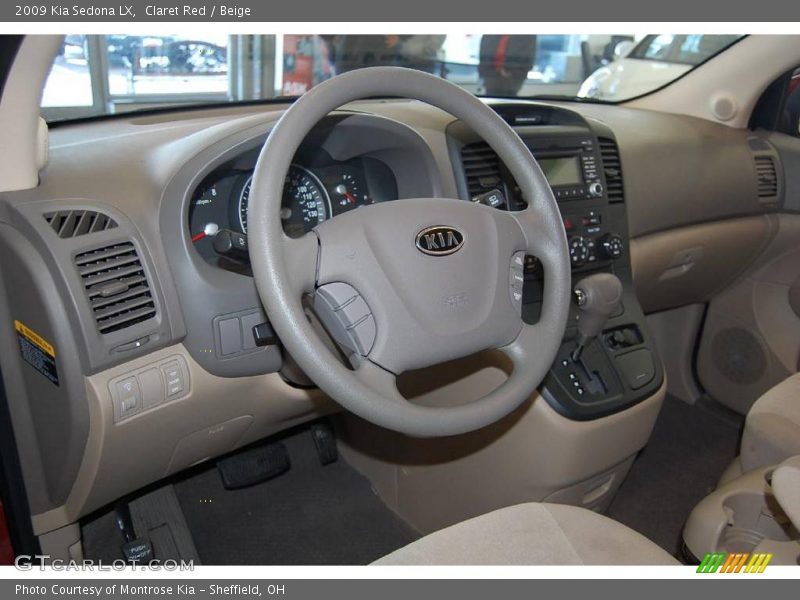 Claret Red / Beige 2009 Kia Sedona LX